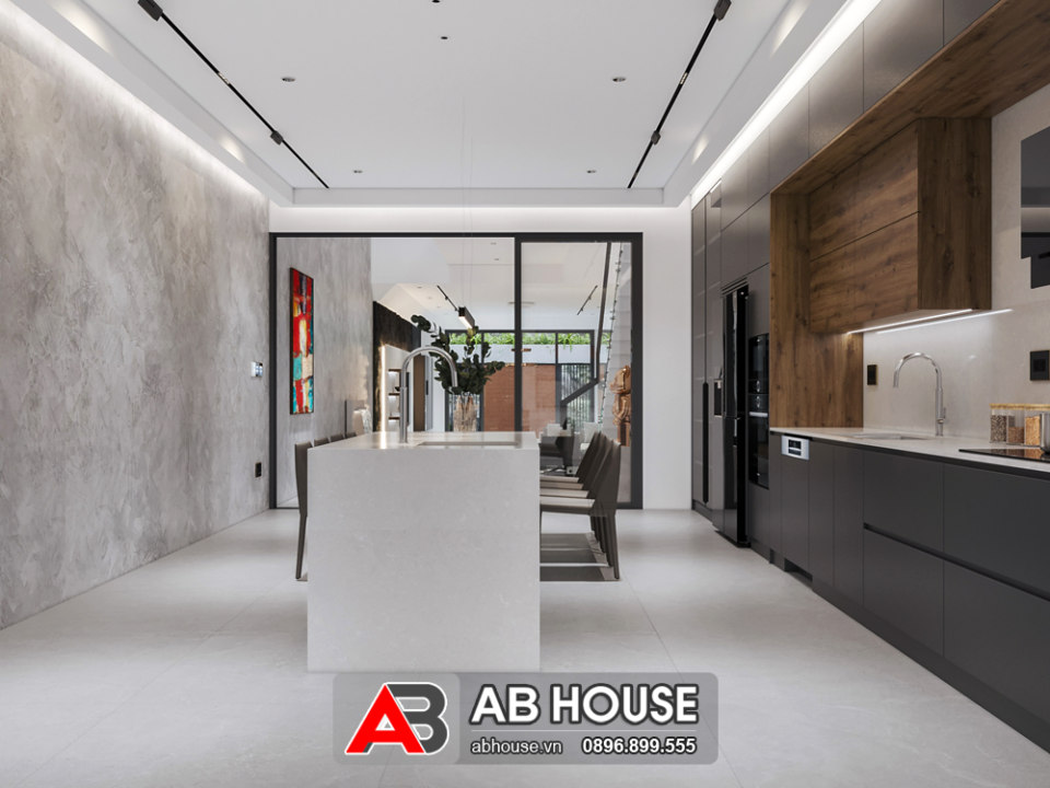 Thiết kế nội thất bếp hiện đại, tiện nghi- AB House